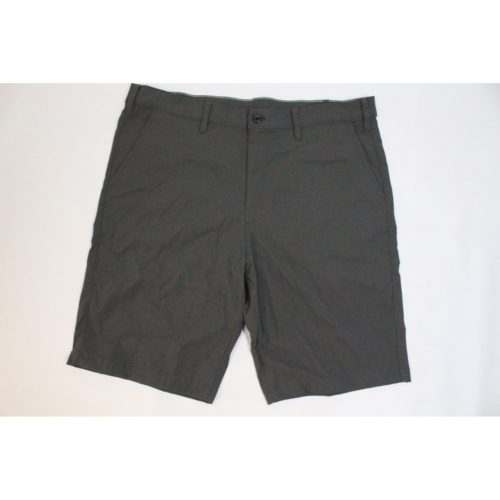 Eddie Bauer Mens Horizon Guide Chino Shorts Gray Nylon Stretch 38